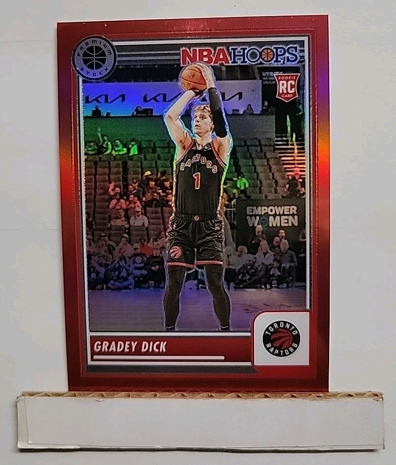 2023-24 NBA Hoops Premium Stock Gradey Dick #251 Red Prizm Rookie #'d 148/275 B1