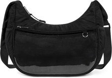 STEAMEDBUN Ita Shoulder Bag Crossbody with Insert Kawaii Pin Medium, Black