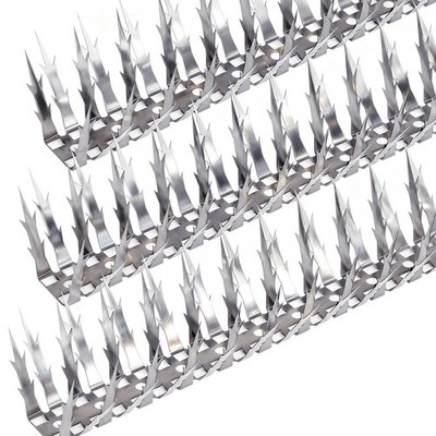 Bird Spikes, 10 FT Stainless Steel Bird Deterrent Spikes, Pigeon Spikes for O