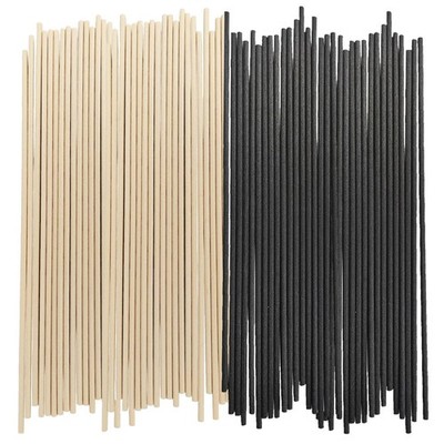 100 Stück Schilf Diffusor Sticks - 7 Zoll Duft Nachfüller 18 cm x 3 mm, schwarz