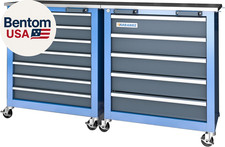 Combination Tool Cabinet and Chest - 7+5 Drawer Tool Chest for Connected Use, Ro