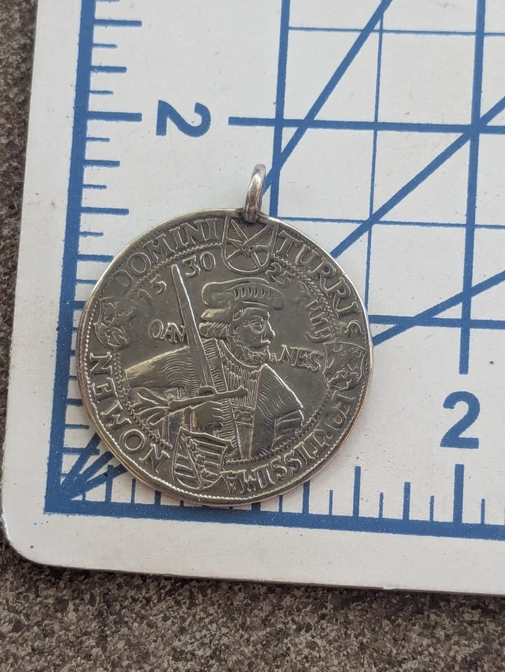 Saxon-Albertine Thaler 1630 John George I '100th Anniversary Augsburg" Medal - Image 3 of 3