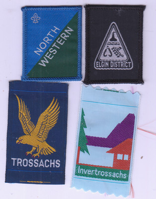 Pfadfinderabzeichen ext NORTH WESTERN + ext ELGIN + ext TROSSACHS + INVERTROSSACHS