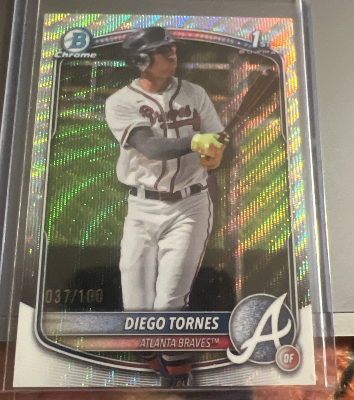 2025 Bowman Chrome - Prospects Diego Tornes #BCP-214 Wave Refractor 037/100 (RC)