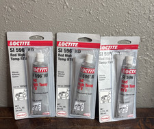 3 Pack Loctite 135507 SI 596 RD Red High Temp RTV Silicone Adhesive Sealant