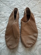 2 pair Bloch Women's Jazz Shoe Leather Neoprene Split Sole Tan 7 1/2, Black 8