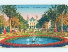 Antigua postal FUENTE EN CASINO Monte Carlo Monaco F5559