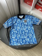 ENGLAND FOOTBALL SHIRT 90s RETRO REPLICAS JERSEY SIZE XL