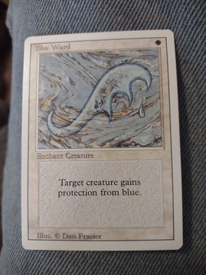 MTG Magic the Gathering Blue Ward (7/306) Revised Edition CCG NM+