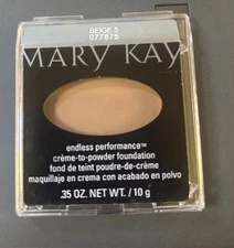 Mary Kay BEIGE 5 Endless Performance Creme to Powder Foundation Discontinued