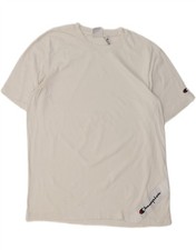 T-shirt uomo Champion top grande cotone bianco DM12