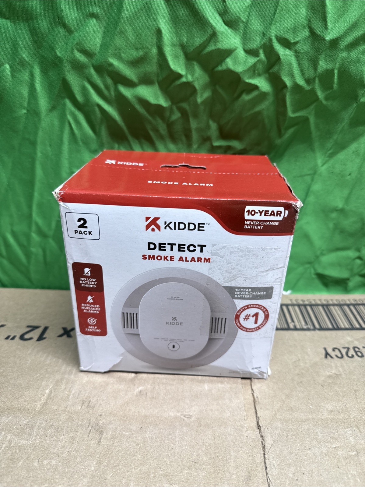 2 PACK Kidde Smoke Detector 10-Year Battery Powered LED Warning Light 20SD10