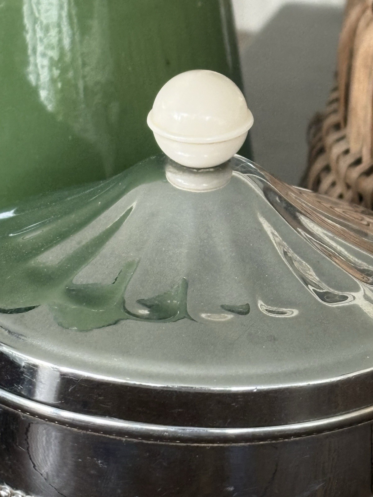 Vintage Celtic Quality Silver Plate Tea Caddy Container Made in England 5" h