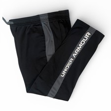 Under Armor Brawler Pants Black with Grey Stripe Boys Youth Size Large