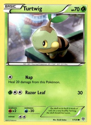 Turtwig Common Plasma Storm 1/135 Pokémon TCG