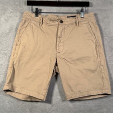 AG Adriano Goldschmied Shorts Mens 33 Khaki Wanderer Chino Stretch