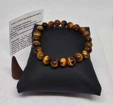 PULSERA DE OJO DE TIGRE / TIGER EYE BRACELET PARA PROTECCIO FORTUNA SUERTE