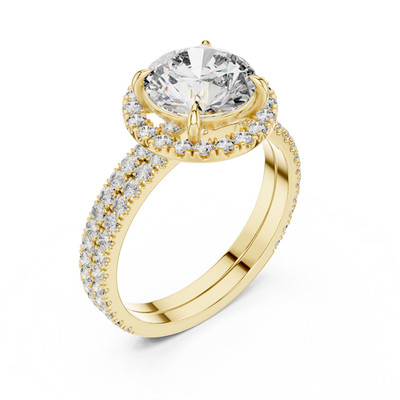 Zertifizierter VVS1 D Lab Grown Diamond Herren Jubiläum Geschenk Ring 14k Gol...