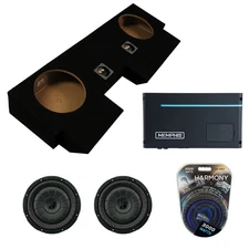 Kicker 43CVT104 Sub + Memphis PRXA1000.1 Amp + ASC Dual 10" Subwoofer Box Combo