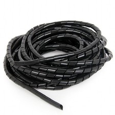 8 x Entie Black Spiral Wrap Cable Tidy for Cables Bundles 12mm to 70mm 10 Metres