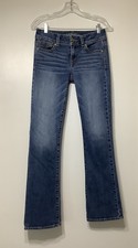 American Eagle Jeans Womens 2 Blue Medium Wash Kick Boot Bootcut Stretch Denim