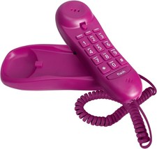 Slimline Purple Colored Phone for Wall Or Desk with Memory Free Shipping