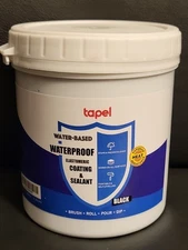 Tapl Liquid Rubber Waterproof Coating Sealant For RV Roof Repair Black 1.8lbs Nw