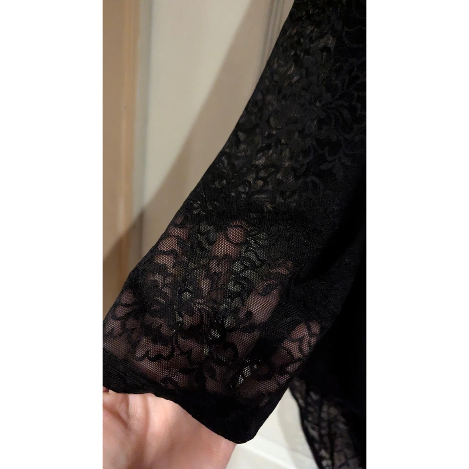 Body Torrid Curve Negro Floral Encaje Manga Larga Talla Grande 3 Sexy Capricho Foto 2 de 4