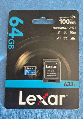 Lexar International LSDMI64GBBNL633A 64gb High Performan 633x Microsdhc Uhs-i