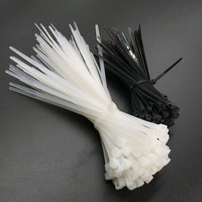 500/1000Pcs Cable Ties Black Zip Ties Mixed Sizes 100/150/200/250mm UK