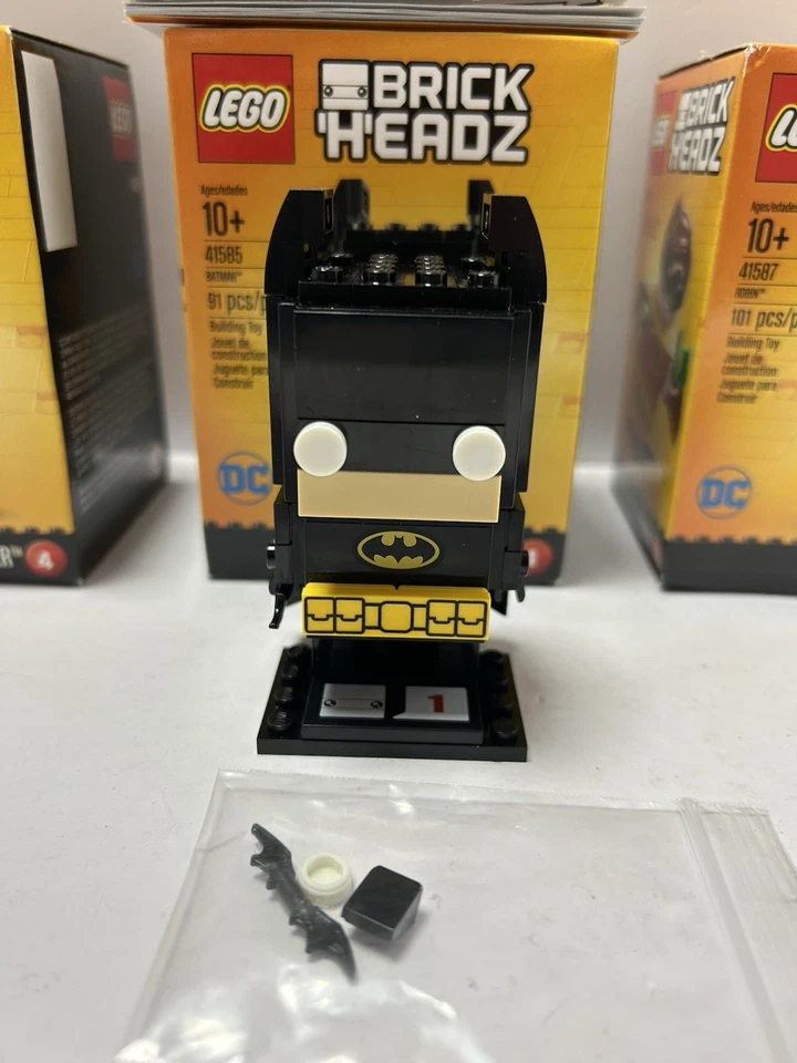 乐高 BRICKHEADZ: 蝙蝠侠 (41585) 蝙蝠女 (41586) 罗宾 (41587) 小丑 (41588) — 第 2/4 张图片