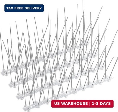 Bird Spikes Stainless Steel Bird Deterrent for Fence Windowsill Roof 3.3FT