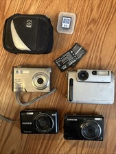 Assorted Compact Digital Camera Lot of 4 Sony, Samsung Parts Only Read Desc