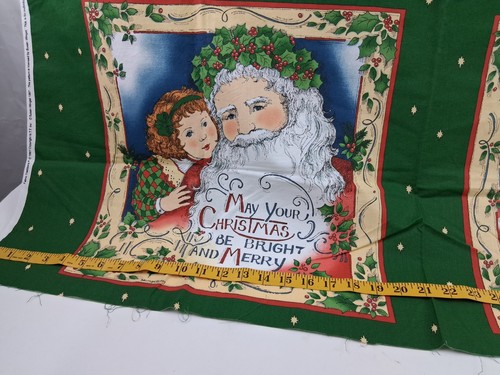 Santa Claus & Children Susan Winget Christmas Fabric Panel Squares Pillow 34x44 - Picture 4 of 6