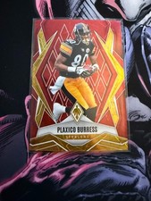 2025 Panini Phoenix Football Plaxico Burress /199 Red Laser Prizm SSP