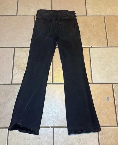 GAP DENIM KIDS GIRLS 70'S FLARE HIGH RISE Black JEANS SIZE 16 - Picture 7 of 8