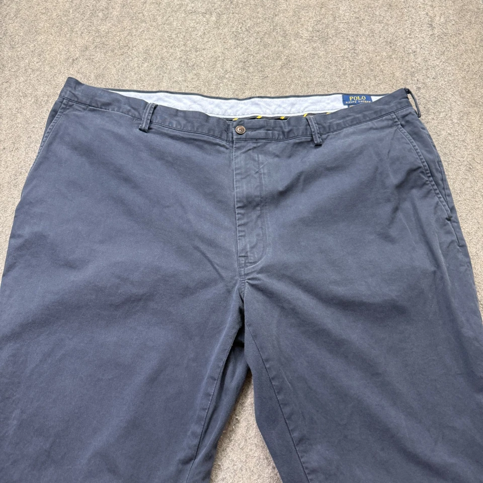 Polo Ralph Lauren Pants Men Big 44 x 30 Blue Stretch Classic Fit Flat Front - Image 3 of 4