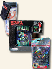 💥 LOT Donjon&Dragon Neuf : Mug Abystile + Gourde + Figurine Dragonborn