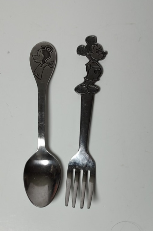 Vintage Baby Spoon and Fork Stainless Disney Gerber Tommee Tippee