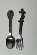 Vintage Baby Spoon and Fork Stainless Disney Gerber Tommee Tippee