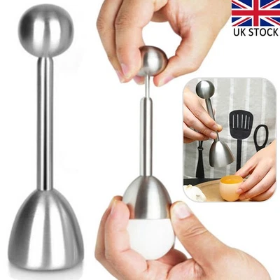 Stainless Steel Egg Topper Eggshell Cutter Egg Cracker for Hard Soft Boiled Eggs