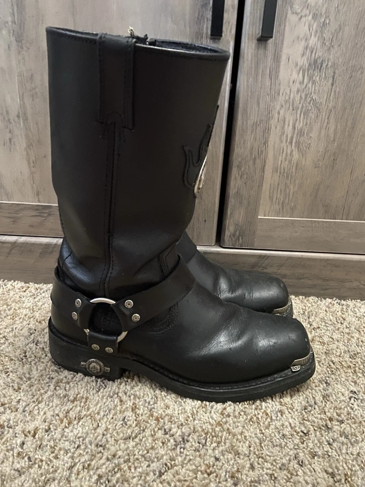 Harley-Davidson® Men's Motorcycle Boots DELINQUENT SKULL SIZE: 8.5 - Image 2 of 4