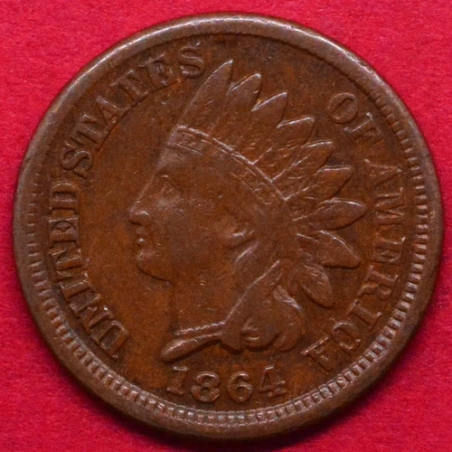 1864 BRONZE INDIAN HEAD CENT