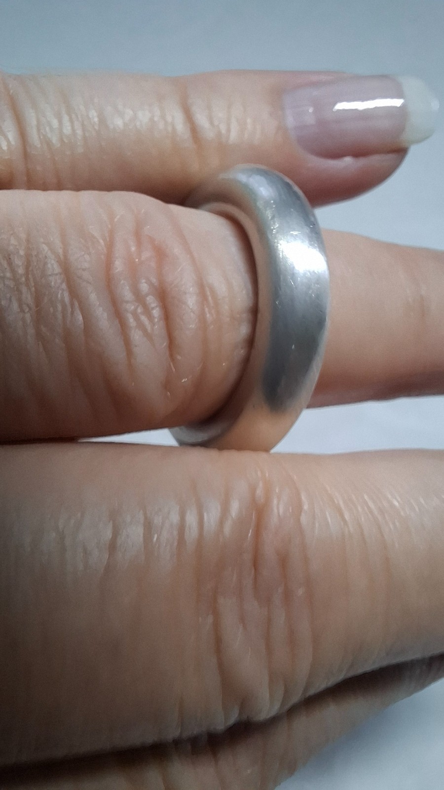 Ring silver 925 simple solid heavy round band rin… - image 8