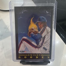 1991 Fleer Dwight Gooden Flame Thrower #7 Pro-Vision Insert New York Mets