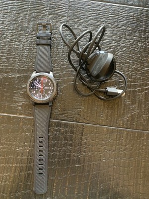 Samsung Gear S3 Frontier 46 mm Steel Case with Black Silicone Band Smart Watch -