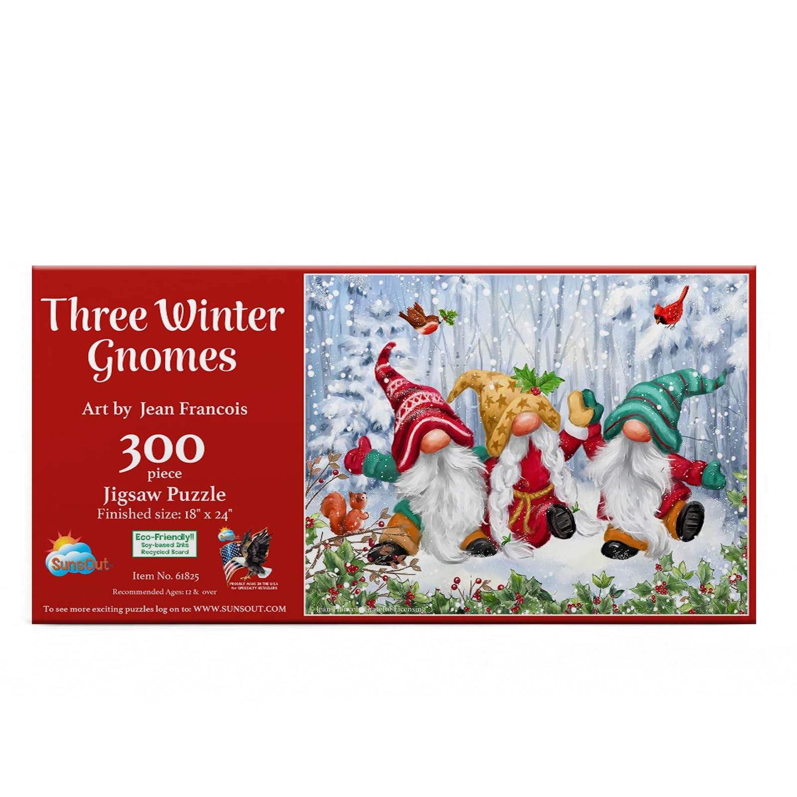 Three Winter Gnomes 300 PC Puzzle