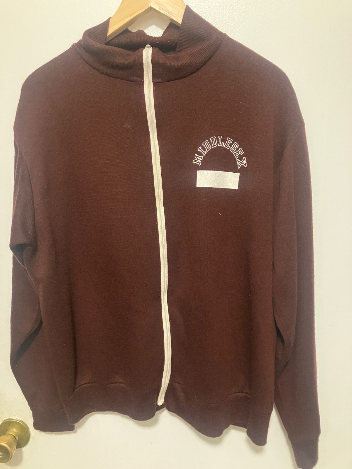 Vintage 70s "Middlesex" Champion Track Jacket Maroon 