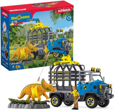 Schleich DINOSAURS   Dinosaur Transport Mission, 43-Piece Play Set with Tricerat
