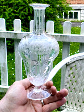 rare early footed Crystal Cordial decanter w/...